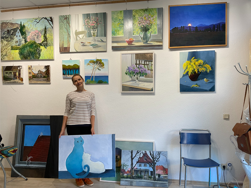 Anna Barthmes im Kunstatelier
